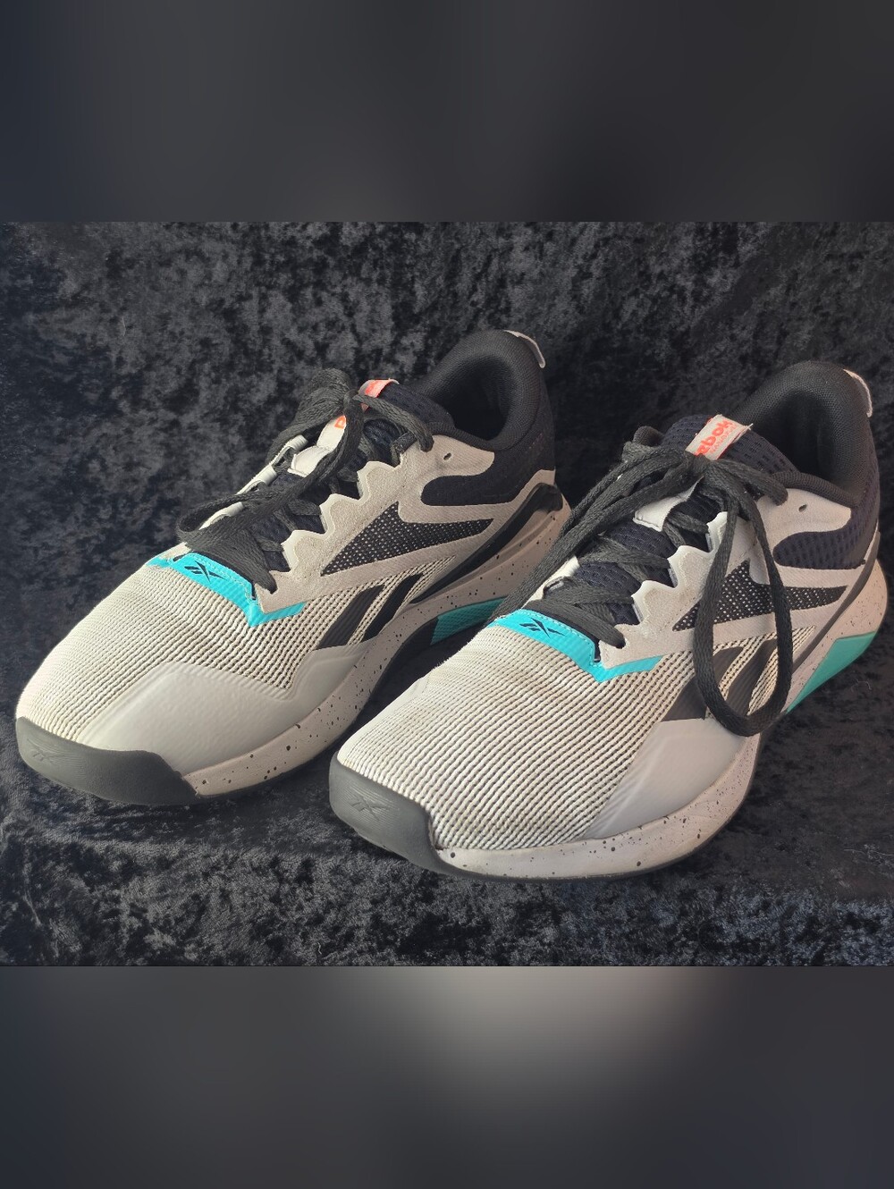 Men's Reebok Nanoflex V2 Trainers, Gray & Teal Sz 11